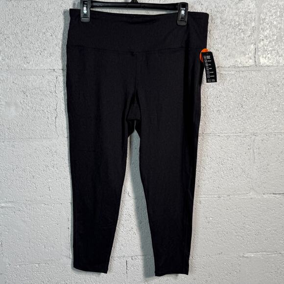 ID Ideology Women's Sweat Set 7/8 Length Leggings charcoal grey PL - Picture 1 of 6